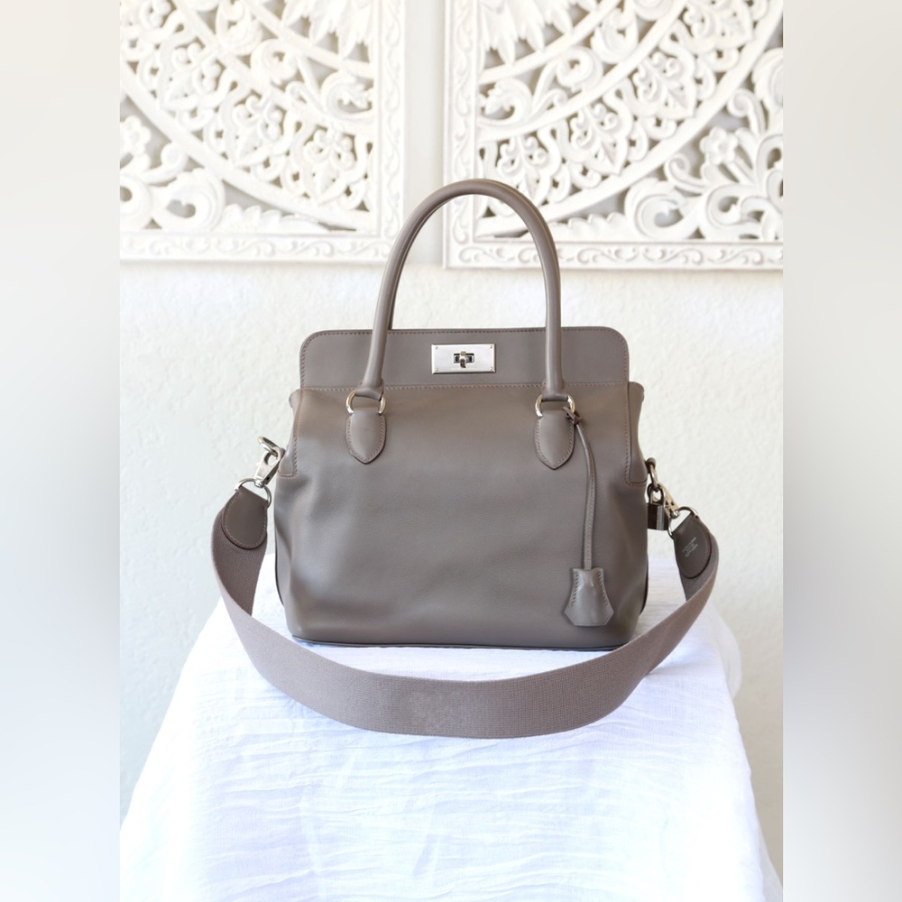 Hermès Toolbox 26 Étoupe Evercolor Palladium Hardware w/ Strap & Dust Bag